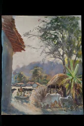 Kawardha Village with Cows, 2013